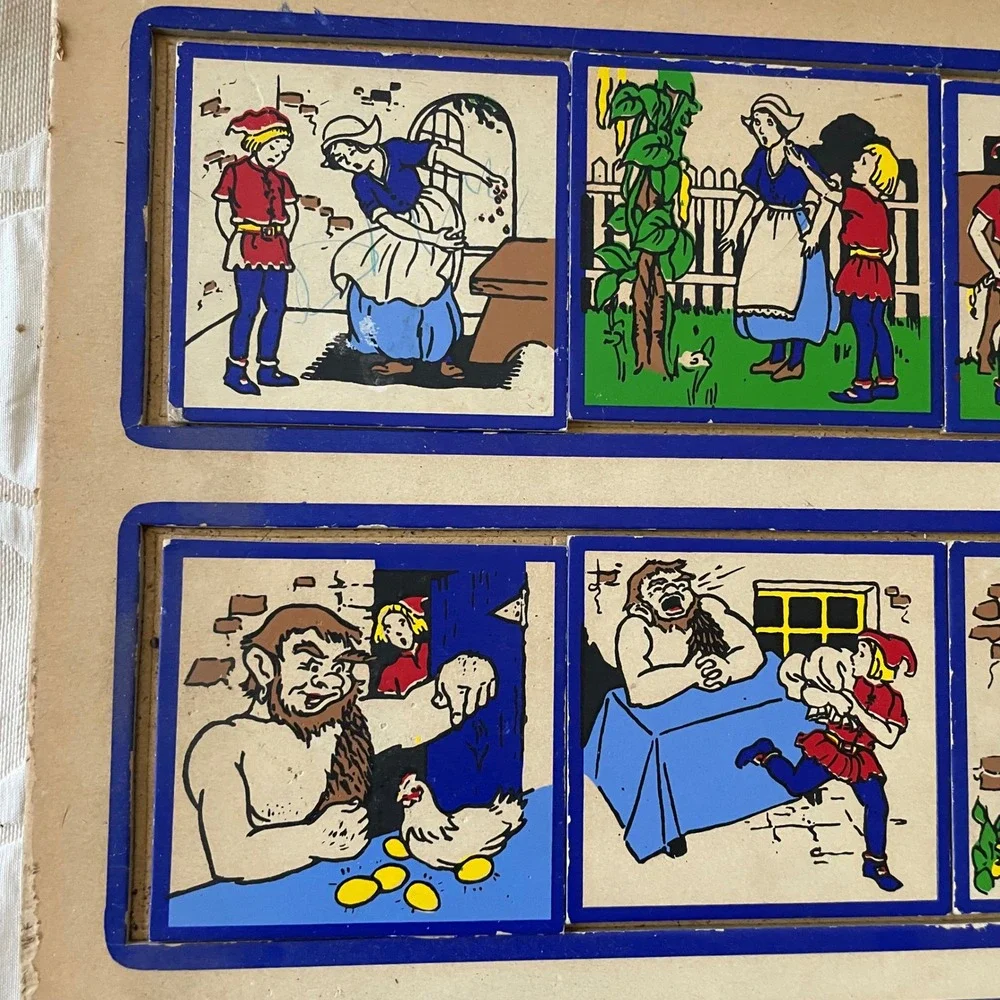 Vintage See-Quees by Judy Jack and the Beanstalk Wooden Sequence Puzzle 110124
